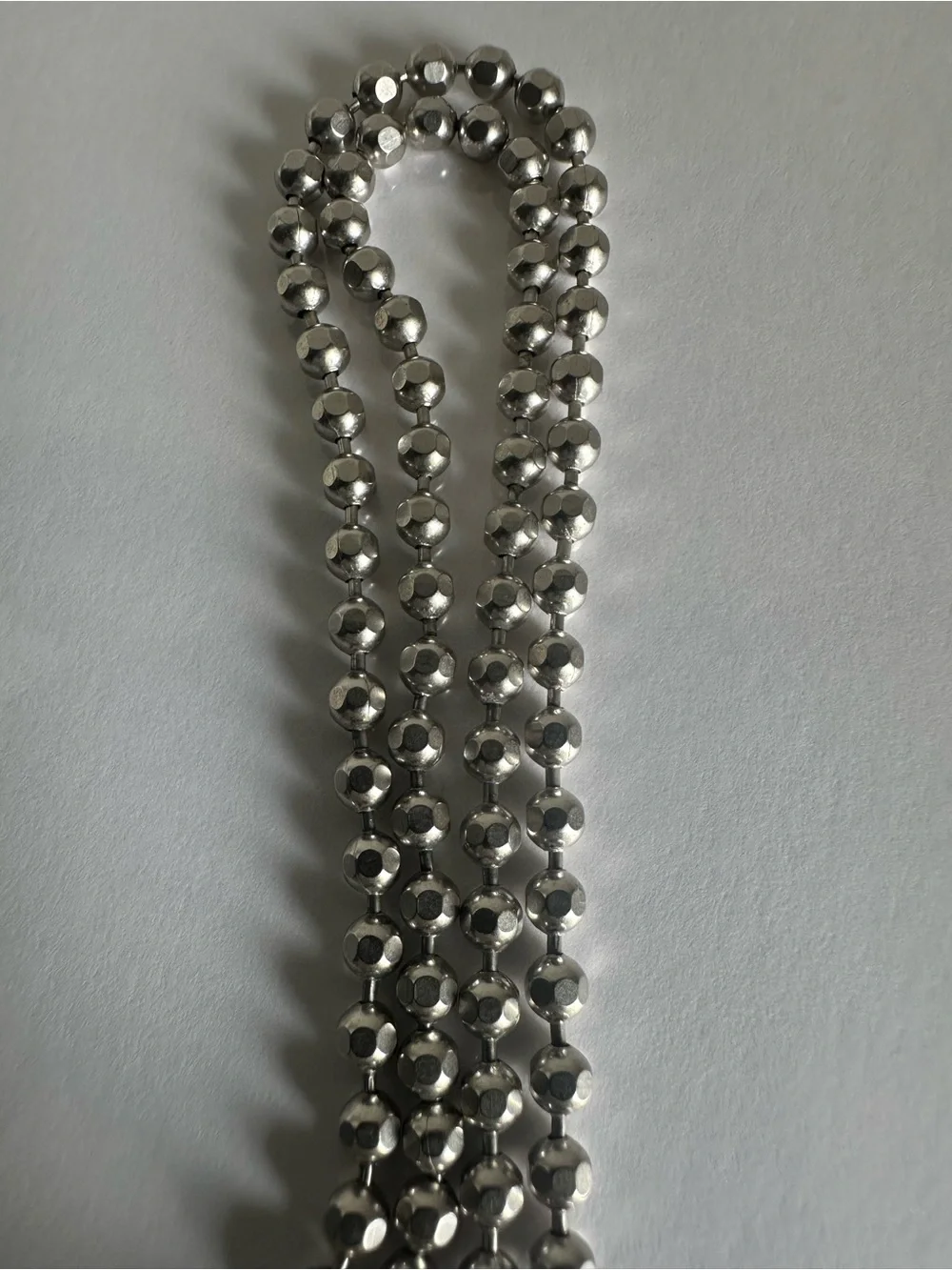 Vintage CHANEL 98A Silver Quilted Camellia CC Necklace 16” Box